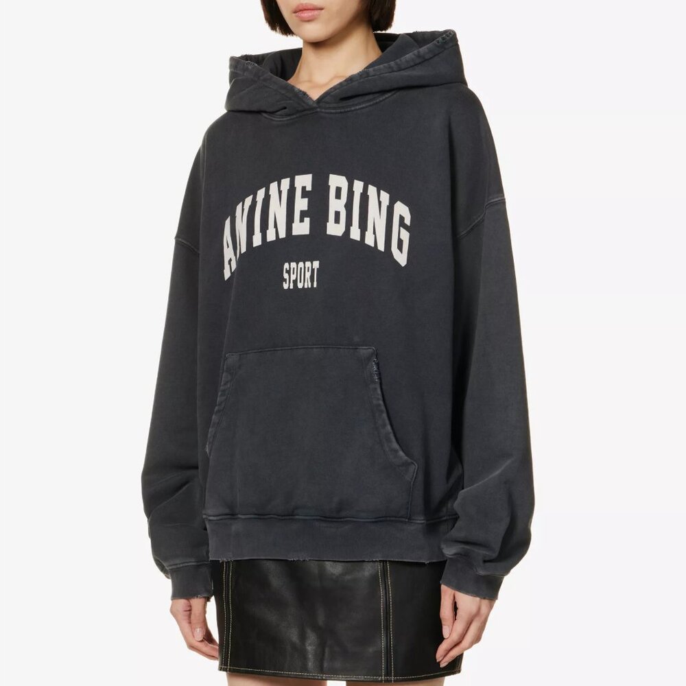 Anine Bing Harvey Sweatshirt - Washed Black - Picture 5 of 12